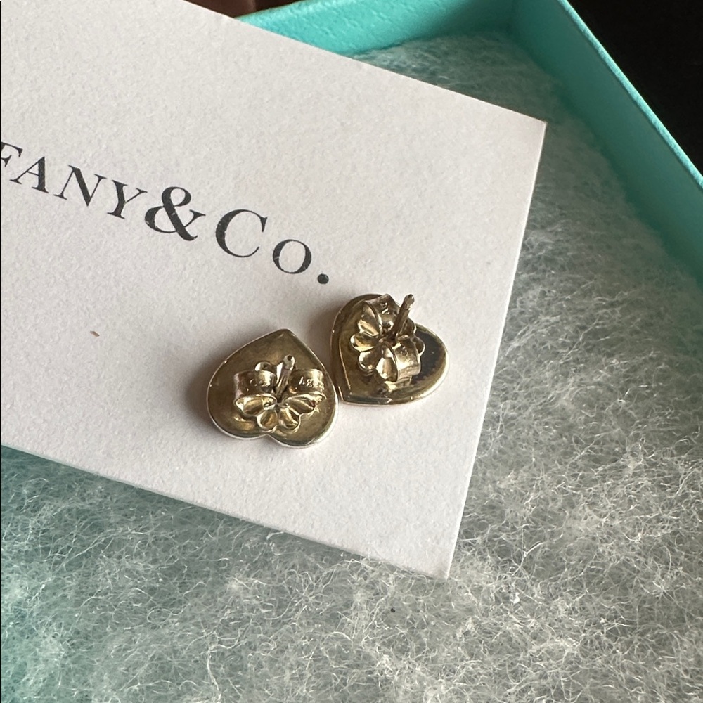 Tiffany & Co. Silver Heart Tag Earrings - Picture 4 of 6